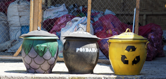 three bins