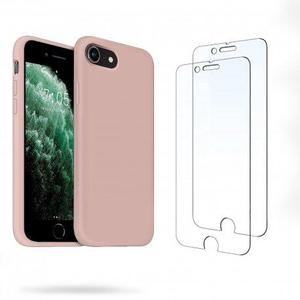 EVETANE Coque Apple Iphone Se 2020 / 2022 antichoc Rose + 2 vitres - 