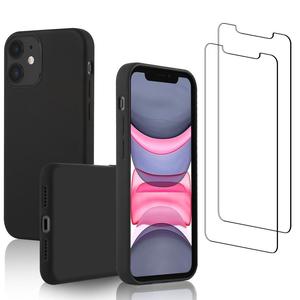 Hülle iPhone 11 und 2 schutzfolien - Silikon - Schwarz