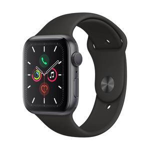 Apple Watch Series 5 - Bo&icirc;tier alu Gris Sid&eacute;ral - Bracelet Sport Noir - 44mm