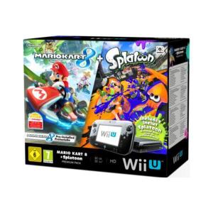 Pack - Nintendo Wii U Premium 32 Go + Jeux inclus Mario Kart 8 + Splatoon - Noir