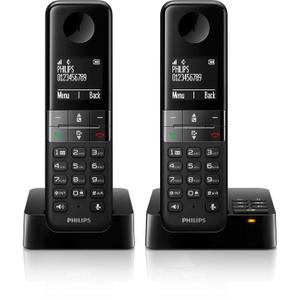 Téléphone duo sans fil avec répondeur Philips D4552B/F