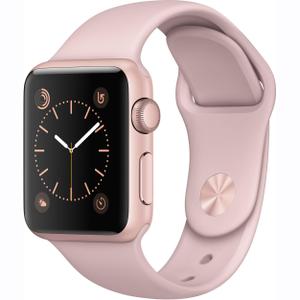 Apple Watch (Series 1) 38 mm - Aluminum Or Rose - Bracelet Sport Rose Sable