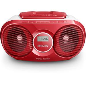 Philips - AZ215R - Lecteur CD FM 3W - Rouge