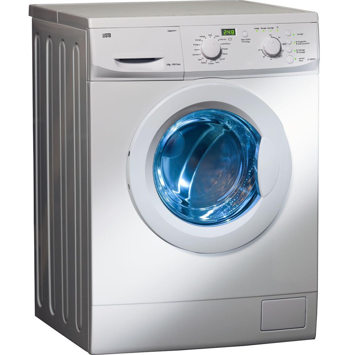 Machine à Laver Listo 5 Kg Notice Lave-linge 59,5 cm hublot Listo LF 1005D1 | Back Market