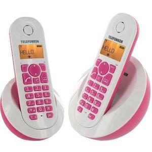 Téléphone sans fil 2 combinés TELEFUNKEN PEPS TB202 PK - Rose