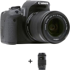 Reflex CANON EOS 700D - noir + Objectif CANON 18-55 IS STM + 55-250 IS STM