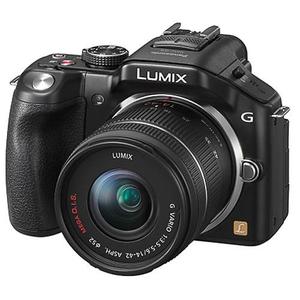 Hybridkamera - Panasonic Lumix DMC-G5 - Schwarz + LUMIX G Objektiv VARIO MEGA O.I.S 14-42MM