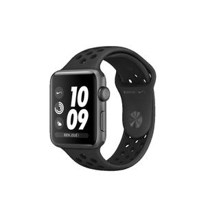 Apple Watch (Serie 2) 42 mm - Aluminium Space Grey - Schwarz Sport Armband