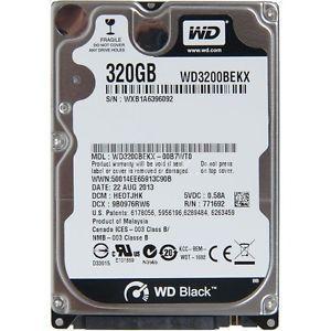 Disque Dur interne 2.5" 320Go - WESTERN DIGITAL WD3200BEKT-75PVMT1