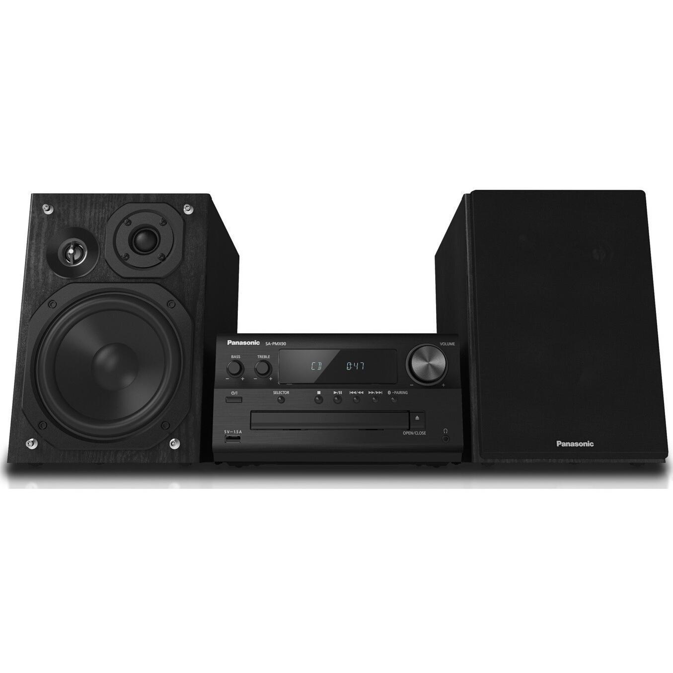 Refurbished Panasonic SCPMX90EGK Micro HiFi system Bluetooth Back