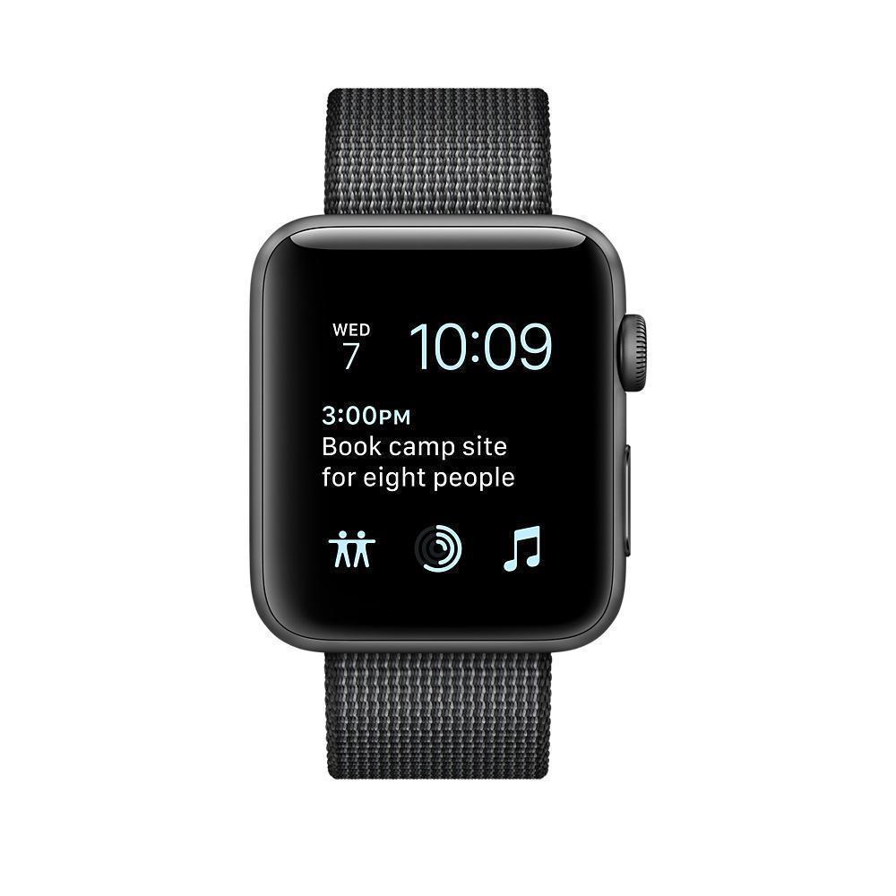 Apple Watch (series 4) Gps 44 Mm Aluminium Gris Sidéral Sport Noir