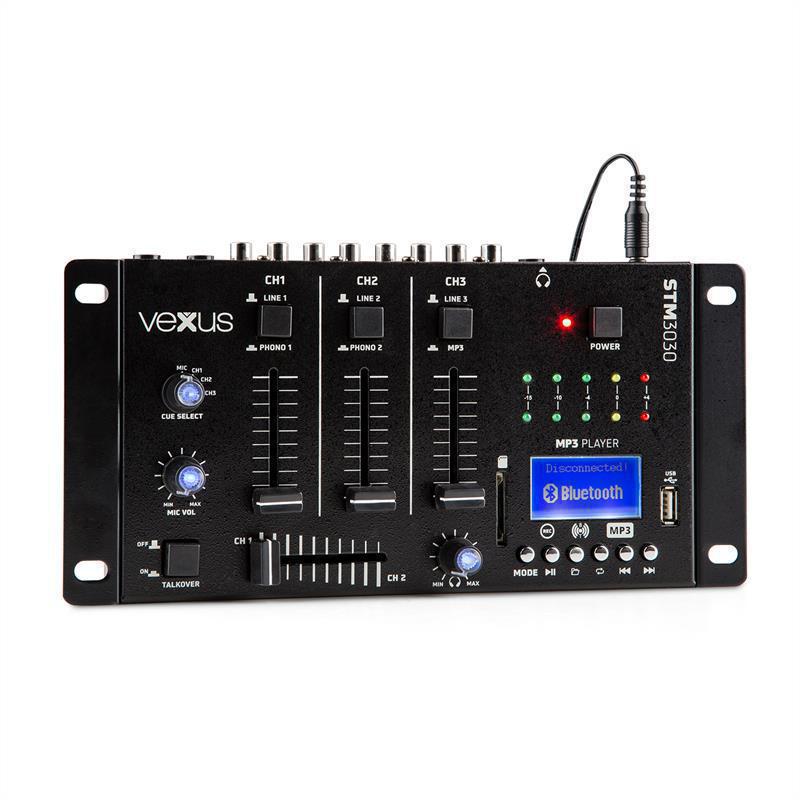 Vonyx Stm3030 Table De Mixage 4 Canaux – Port Usb, Technologie Sans Fil Bluetooth, 2 Canaux Phono/Ligne Commutables, 1 Canal Mp3/Ligne, 2 Entrées Micro, Sortie Casque, Idéal Pour Dj Mobile