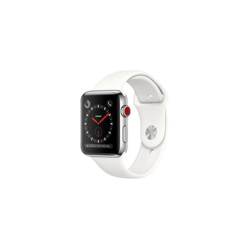 Apple Watch Serie 3 Pas Cher Apple Watch (Series 3) 2017 42 mm - Ceramique Argent - Bracelet Sport