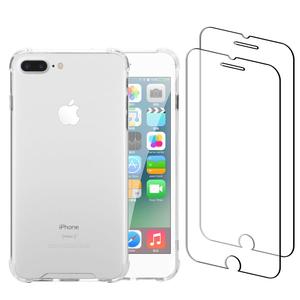 Hülle iPhone 7 Plus/iPhone 8 Plus und 2 schutzfolien - Recycelter Kunststoff - Transparent