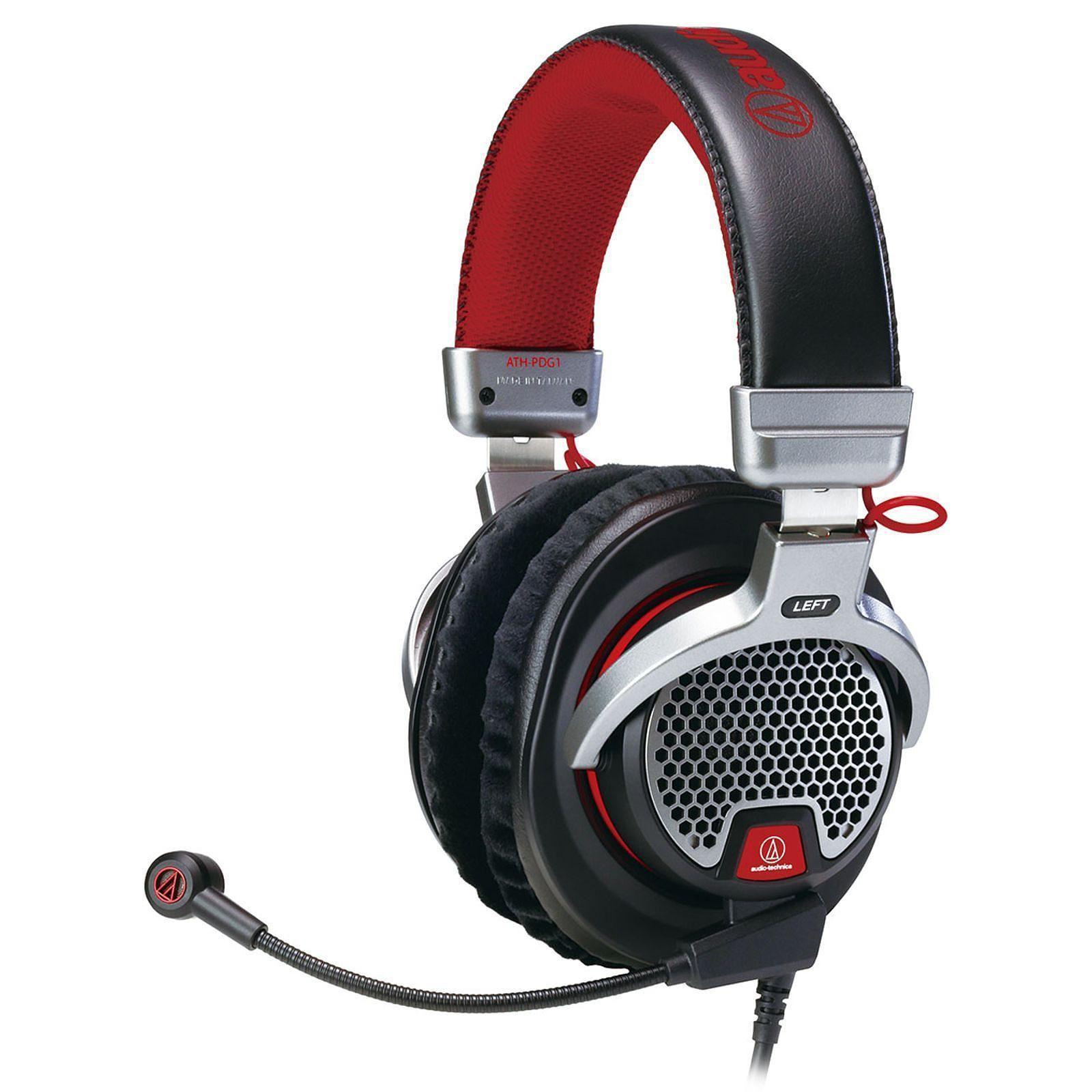 Casque Réducteur De Bruit Gaming Avec Micro Audio-technica Ath-pdg1 - Noir/rouge