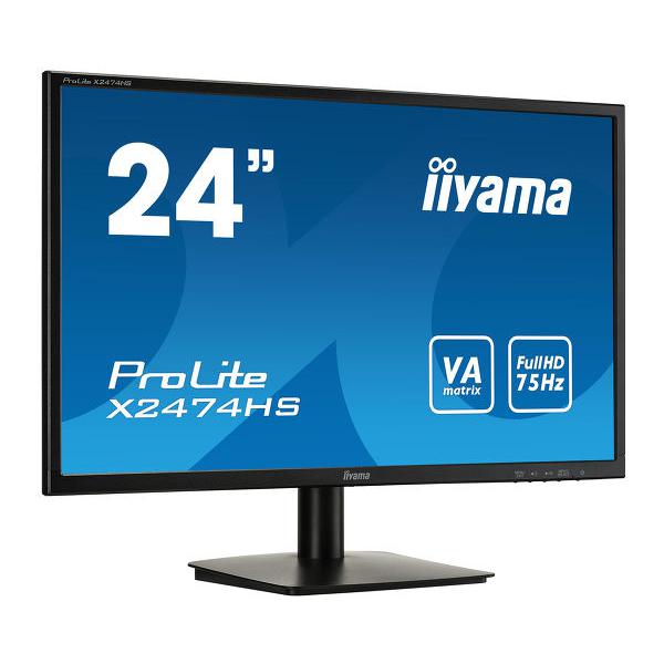 23.6inch Iiyama ProLite X2474HSB1 1920 x 1080 LED Monitor Black