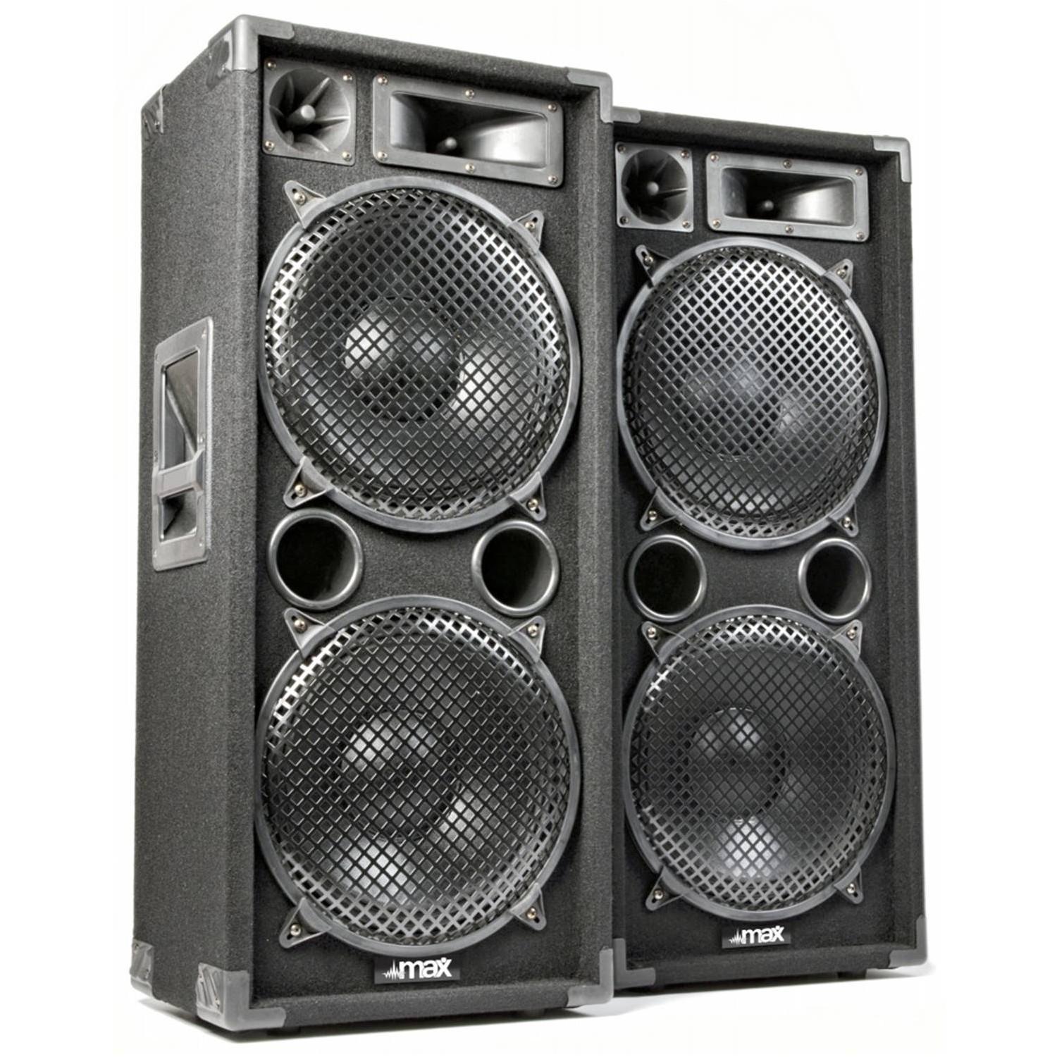 Enceintes Sono MAX212 2x1400W passive bassreflex 3 voies 2x12