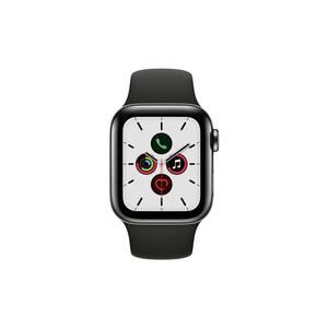 Apple Watch (Series 5) 2019 GPS + Cellular 40 mm - Acier inoxydable Noir - Sport Noir