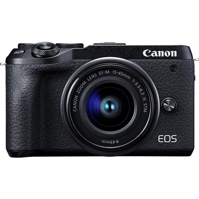 Hybrid Kamera Canon Eos M6 Mark Ii Schwarz Objektiv Canon Ef M 18 55 Mm F 3 5 5 6 Is Stm Back Market