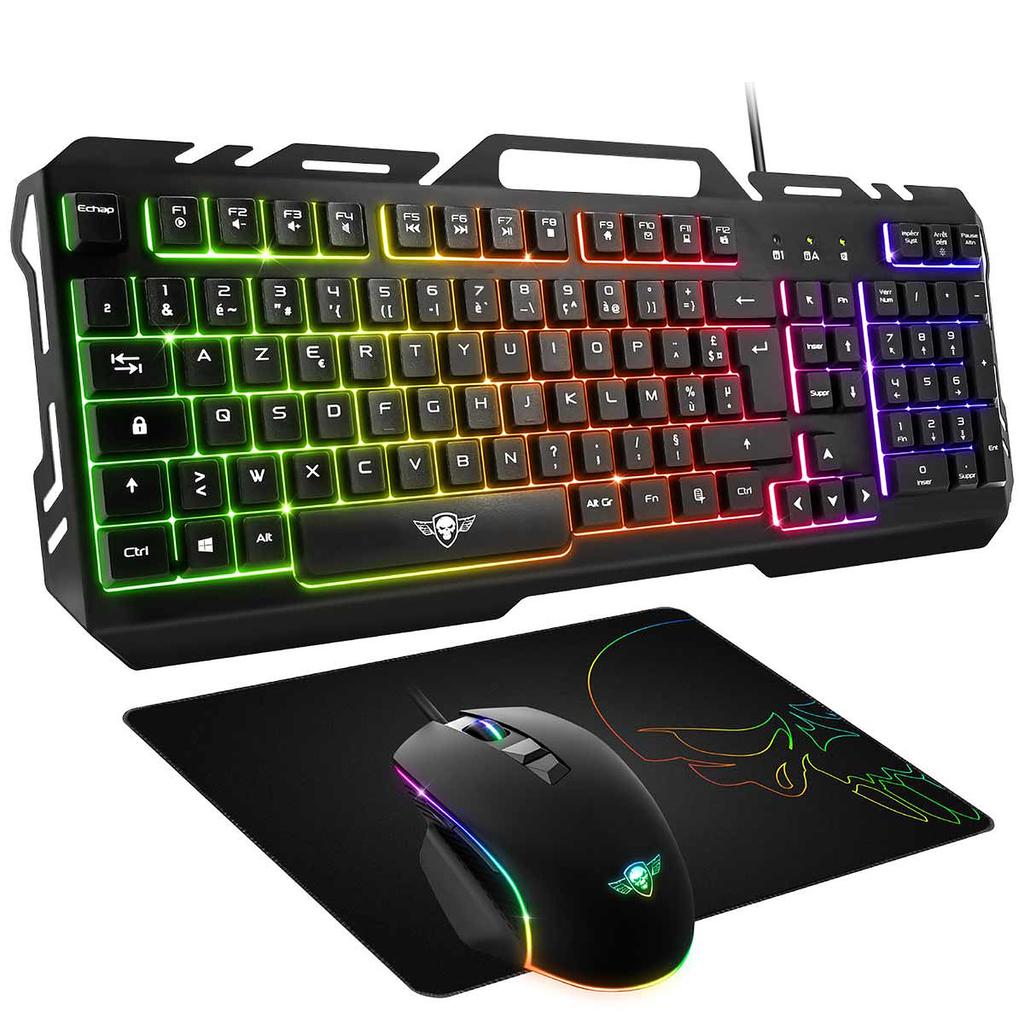 Clavier Spirit Of Gamers Azerty Français Rétroéclairé Pro-Mkh5