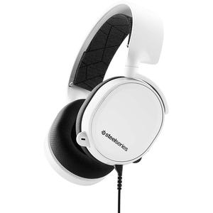 STEELSERIES Casque r&eacute;ducteur de bruit gaming filaire avec micro  Arctis 3 - Blanc