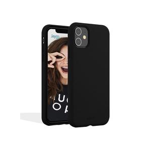 JAYM  Coque pour Apple iPhone 14 Premium Silicone Microfibre Noir