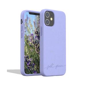 JUST GREEN Coque iPhone 12 mini - Mati&egrave;re naturelle - mauve