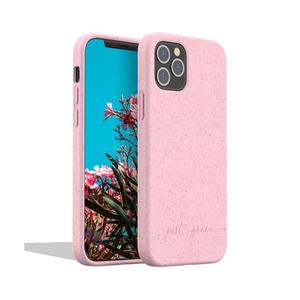 JUST GREEN Coque iPhone 12/12 Pro - Mati&egrave;re naturelle - Rose