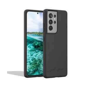 JUST GREEN Coque Galaxy S21 Ultra 5G - Mati&egrave;re naturelle - Noir