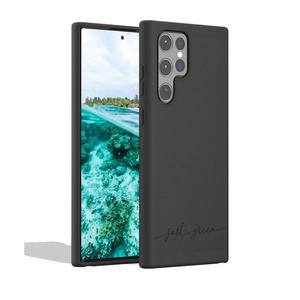 JUST GREEN Coque Galaxy S22 Ultra 5G - Mati&egrave;re naturelle - Noir