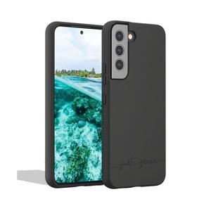 JUST GREEN Coque Galaxy S22 5G - Mati&egrave;re naturelle - Noir