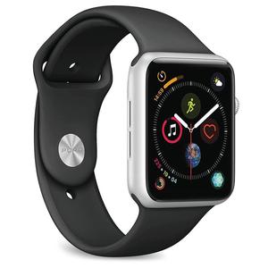 Apple Watch Series 3 alu argent - Bracelet Sport noir - 38 mm