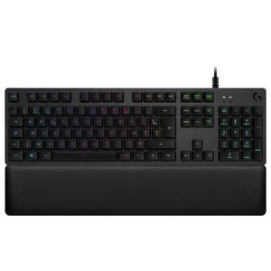 LOGITECH Gaming G513 - Clavier - r&eacute;tro-&eacute;clair&eacute; - USB - AZERTY - Belge - commutateur : GX Blue - carbone