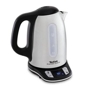 TEFAL  1,7 L, 2400 W, 7 temp&eacute;ratures r&eacute;glables, Maintien au chaud 60 min, Inox, Express Control KI240D10 Noir/Gris L - Bouilloire &eacute;lectrique