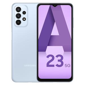 Galaxy A23 5G - 5G Smartphone - Dual-SIM - RAM 4GB   Interner Speicher 64GB - microSD slot - LCD-Anzeige - 66 - 2408 x 1080 Pixel (120 Hz) - 4x x Rückkamera 50 MP 5 MP 2 MP 2 MP - front camera 8 MP - Hellblau (SM-A236BLBUEUB)