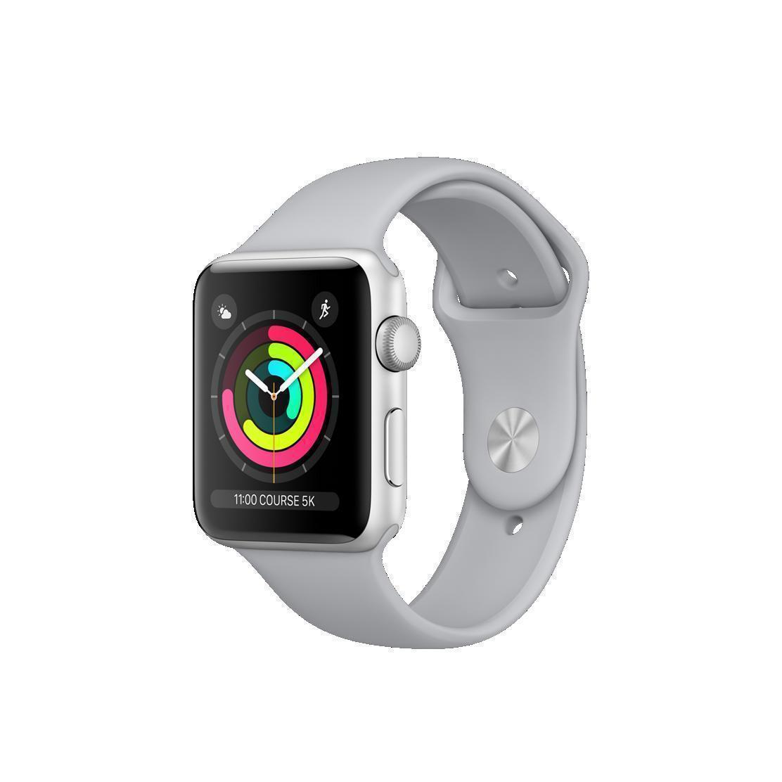 Apple Watch (Series 3) 2017 42 mm - Aluminium Silber - Armband Sportarmband  Nebel | Back Market