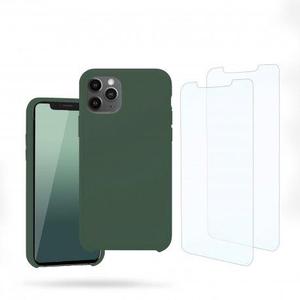 EVETANE Coque Apple Iphone 11 Pro antichoc Vert + 2 vitres - 