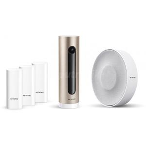 NBU-ICSS-EU Intelligentes Video-Alarmsystem WiFi Innenkamera + 110 DB drahtlose Sirene + 3 Öffnungsmelder für Türen und Fenster