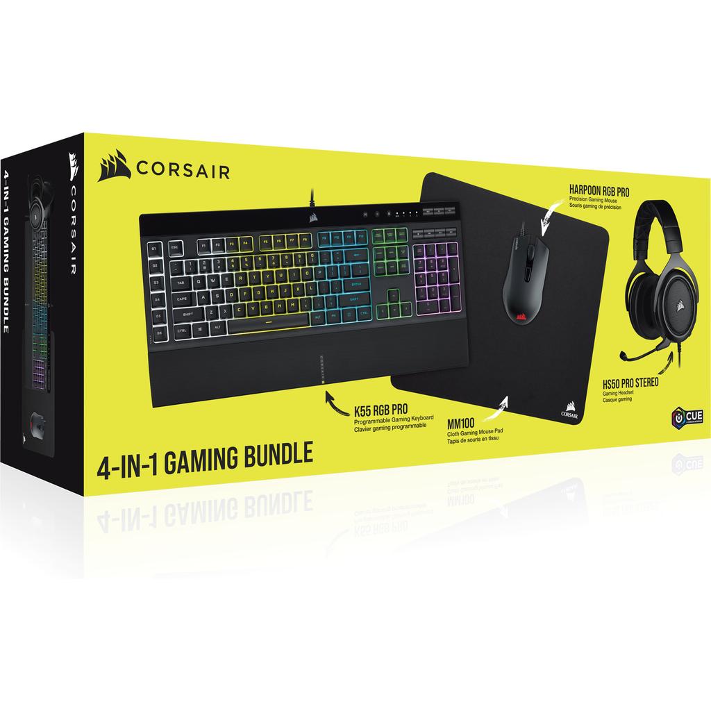 Clavier Azerty Français Rétroéclairé Corsair 4 In 1 Gaming Bundle