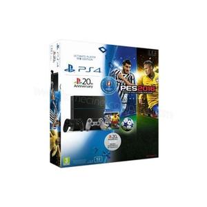 PlayStation 4 1000GB - Noir - Edition limit&eacute;e 20th Anniversary - PES Euro + PES Euro 2016