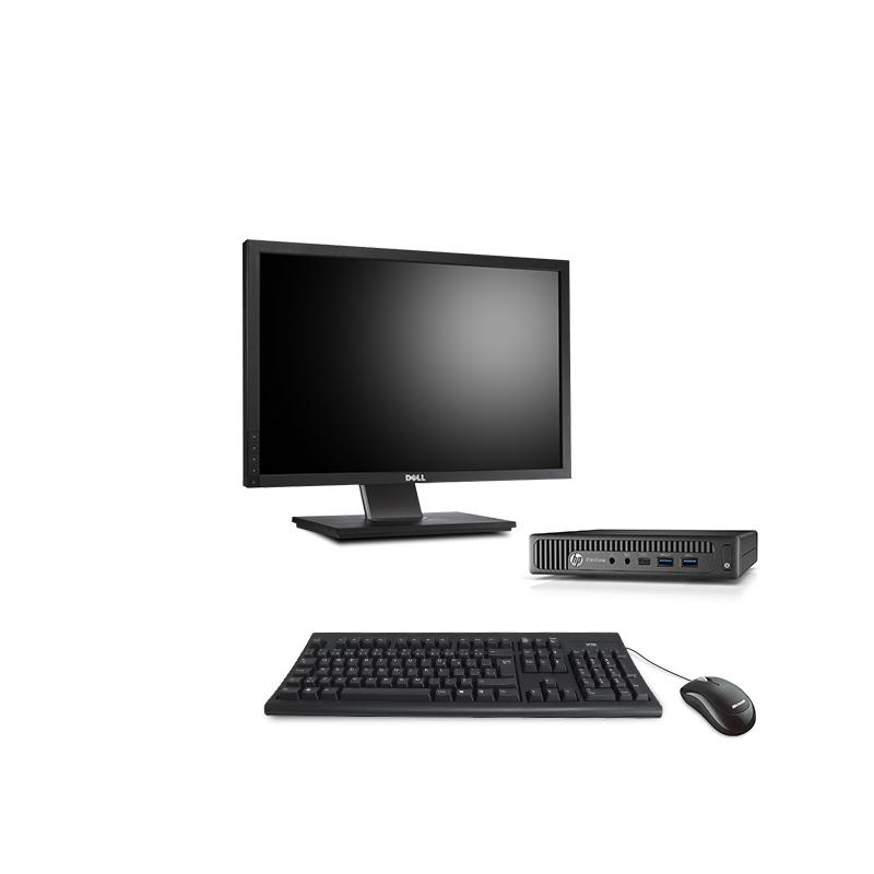 Unité Centrale Hp Ordinateur De Bureau Hp Hp Elitedesk 800 G2 Dm - 8go - 240go Ssd + 22" Noir