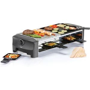 Princess Raclette-Steingrill mit 8 Pfannen 1300 w 162820 - Schwarz