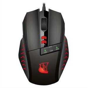 DRAKKAR Souris gamer  Runemaster Evo - Optique - R&eacute;tro &eacute;clair&eacute;e rouge - 2500 dpi - 7 boutons 