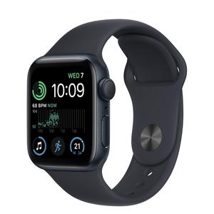 Apple Watch (Series SE) 2022 GPS 44 mm - Aluminium Schwarz - Sportarmband Schwarz