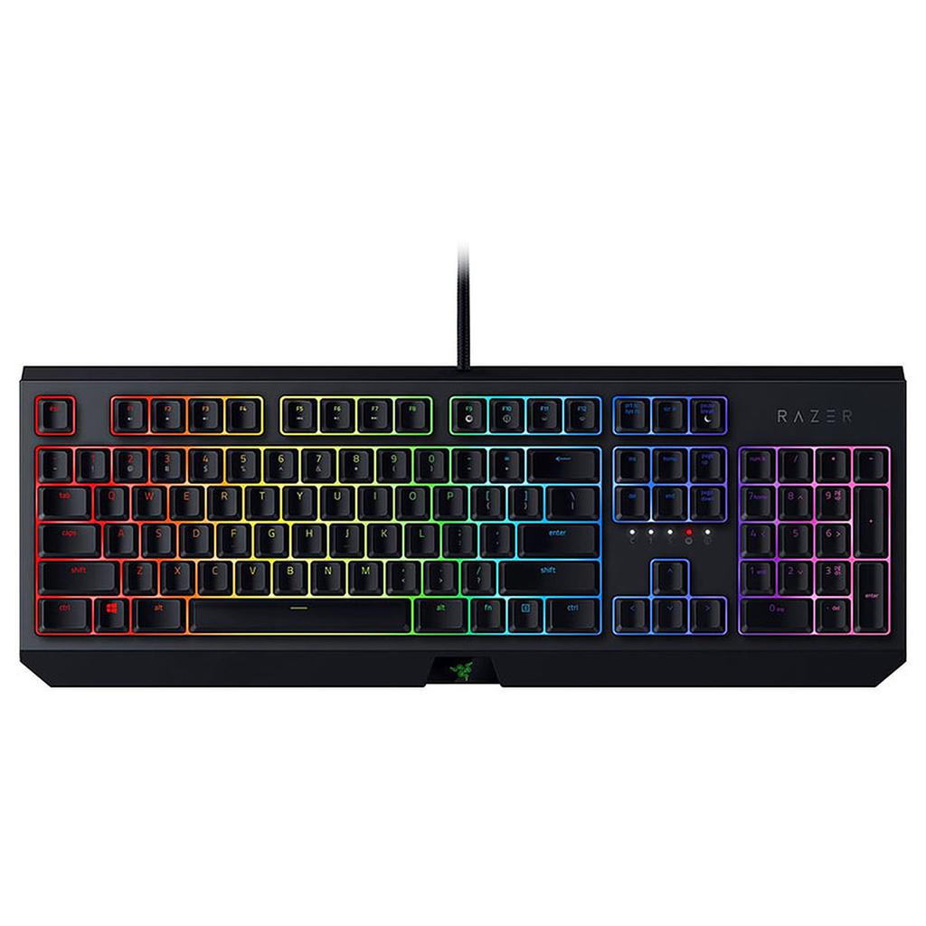 Razer Keyboard QWERTY Backlit Keyboard BlackWidow Green Switch Back