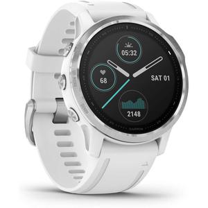 GARMIN  Fenix 6S Argent - 42 mm - Bracelet Blanc