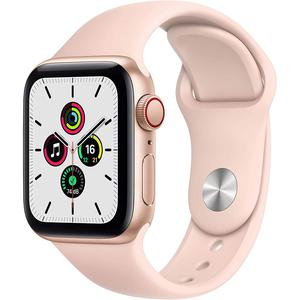 Apple Watch (Series SE) 2020 GPS + Cellular 40 mm - Aluminium Roségold - Sportarmband Sandrosa