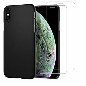 EVETANE Coque pour Iphone X/xs antichoc noir + 2 vitres []