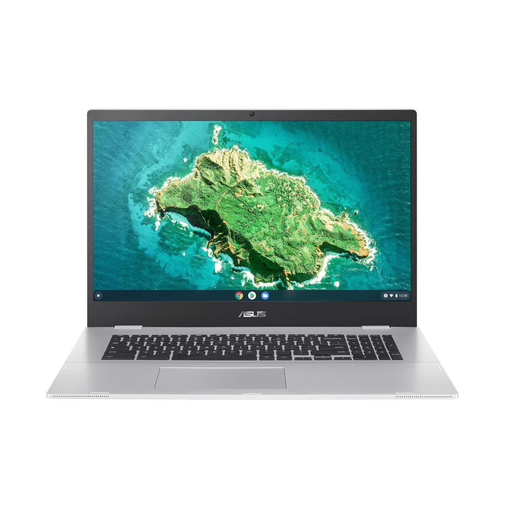 Asus Chromebook Cx1 Cx1700Cka-Au0043 - Conception De Charnière À 180 Degrés - Intel Pentium Silver N6000 / 1.1 Ghz - Chrome Os - UHD Graphics - 8 Go Ram - 128 Go Emmc - 17.3" 1920 X 1080 (Full Hd) - Wi-Fi 6 - Noir (Clavier), Argent (Capot)